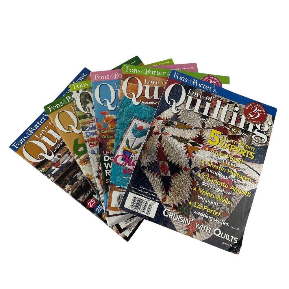 Fons & Porter‎ Love of Quilting Magazine Lot of 6 Full Year 2006